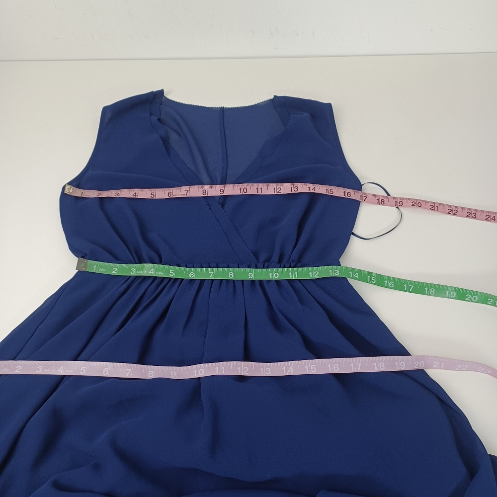 Reiss Tascha Maxi Dress Size 6 Women Wedding Guest V Neck Sleeveless In Navy - Picture 11 of 14